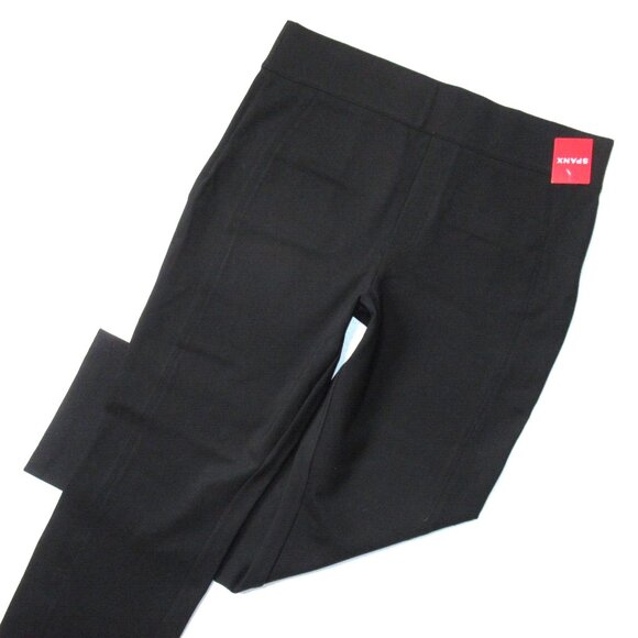 NWT SPANX 20254R The Perfect Pant in Classic Black Slim Straight Ponte Knit L - Picture 2 of 6